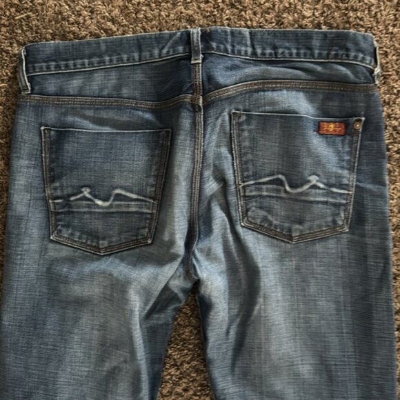 7 For All Mankind 38 x 32 Medium Wash Standard Jeans - Picture 9 of 13